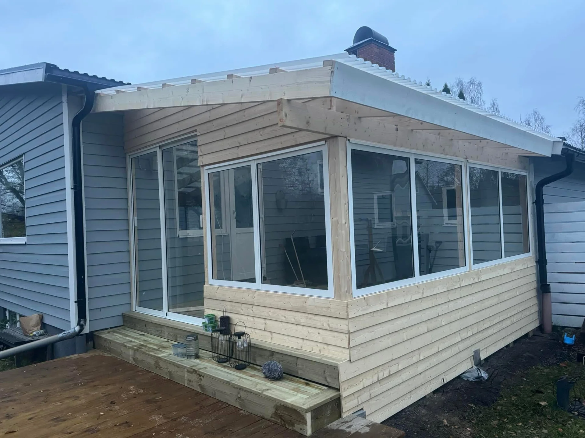Tillbyggnad garage - utbyggnad hus LDF Bygg
